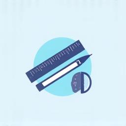 Icono de una regla y un lápiz de diseño